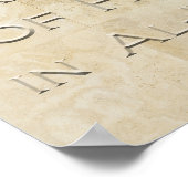 De geloofsartikelen in de Stone Travertine Poster (Hoek)