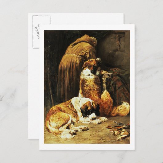 De gelovigen van St. Bernard Briefkaart (Voorkant / Achterkant)