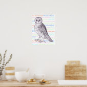 De geluiden die de eigenaar maakt. "Owl Vraag" - U Poster (Keuken)