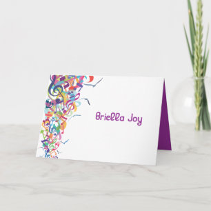 De GELUIDEN VAN de Bar mitswa van de Knuppel TORAH Notitiekaartje