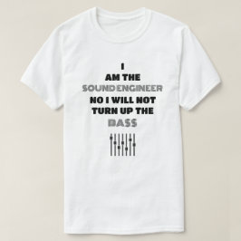 De geluidstechnicus heeft altijd de juiste lichte  t-shirt