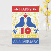 De gelukkige 10de Kaart van het Jubileum (Gele Bloem)