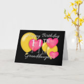 De gelukkige 11de Kleindochter van de Verjaardag Kaart (Gele Bloem)