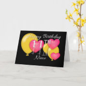 De gelukkige 11de Nicht van de Verjaardag Kaart (Gele Bloem)