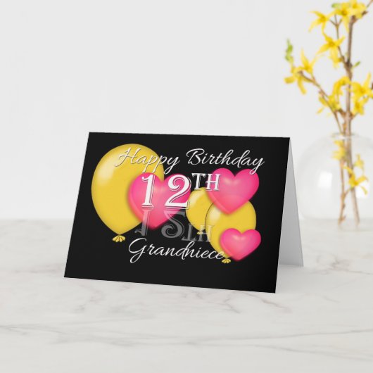 De gelukkige 12de Achternicht van de Verjaardag Kaart (Gele Bloem)