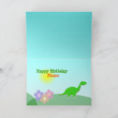 De gelukkige 3D Besnoeiing van Dino Name van de Kaart (Binnen)