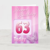 De gelukkige 63ste groot-Tante Mum van de Kaart (Voorkant)