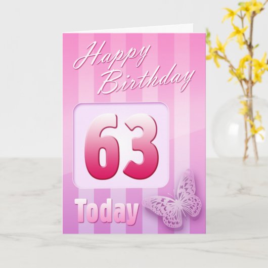 De gelukkige 63ste groot-Tante Mum van de Kaart (Gele Bloem)