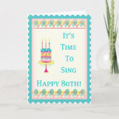 De gelukkige 80ste Kaart van de Verjaardag (Voorkant)