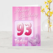 De gelukkige 93ste groot-Tante Mum van de Kaart (Gele Bloem)