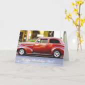 De gelukkige Auto van de Papa van de Verjaardag Kaart (Gele Bloem)