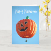 De gelukkige Ballon van Halloween Kaart (Gele Bloem)
