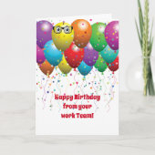 De gelukkige Ballons van de Verjaardag van Kaart (Voorkant)