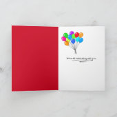 De gelukkige Ballons van de Verjaardag van Kaart (Binnen)