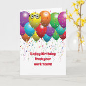 De gelukkige Ballons van de Verjaardag van Kaart (Gele Bloem)