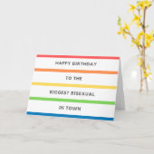 De gelukkige Biseksuele kaart van de Verjaardag (Gele Bloem)