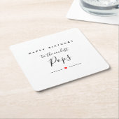 de gelukkige bithday om poppen te koelen kartonnen onderzetters (Schuin)