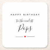 de gelukkige bithday om poppen te koelen kartonnen onderzetters (Voorkant)