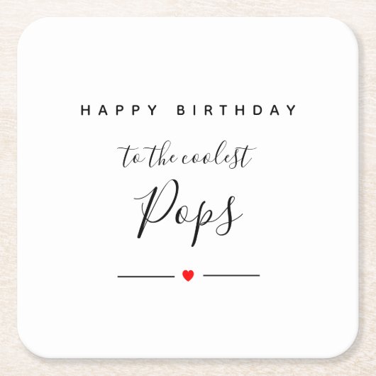 de gelukkige bithday om poppen te koelen kartonnen onderzetters (Voorkant)