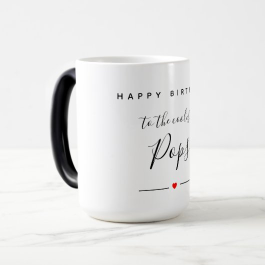 de gelukkige bithday om poppen te koelen magische mok (Voorkant links)