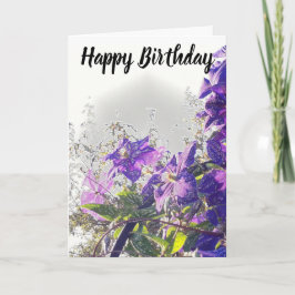 *~* de gelukkige Bloem van de Clematissen van de Kaart