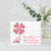 De gelukkige Bloem van de Dag van Valentijn van Feestdagenkaart (Staand voorkant)