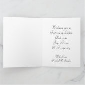 De gelukkige Bloem van Lotus van de Typografie Kaart (Binnen)