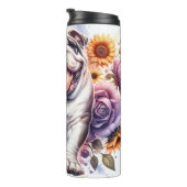 De gelukkige bloemenhaven van Bulldog Thermosbeker (Geroteerd rechts)