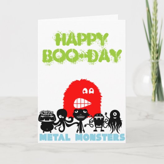 De Gelukkige boe-geroep-Dag van Rock=Life de Kaart (Voorkant)