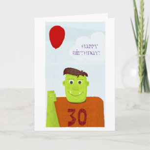 De gelukkige Boeman van de Verjaardag (editable Kaart