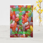 De gelukkige Boon van de Gelei van de Verjaardag Kaart (Gele Bloem)