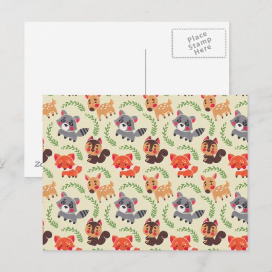 De gelukkige bosvriend briefkaart (Voorkant / Achterkant)