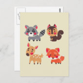 De gelukkige bosvriend briefkaart (Voorkant / Achterkant)