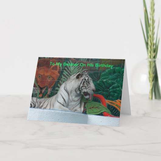 De gelukkige Broer van de Verjaardag Kaart (Voorkant)