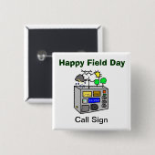 De gelukkige Button van de Ham van de Dag van het (Voorkant /achterkant)