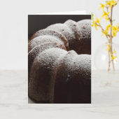 De gelukkige cake van verjaardagsBundt Kaart (Gele Bloem)