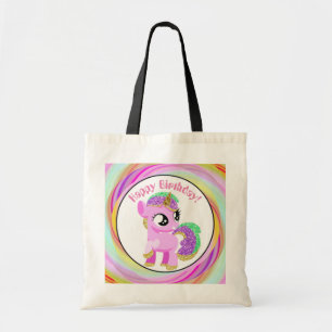 De gelukkige canvas tas van de de eenhoorngift van