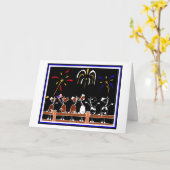 De gelukkige Cartoon van het Paard van de Dag van Kaart (Gele Bloem)