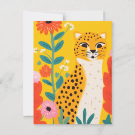 De gelukkige Cheetah Briefkaart