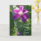 De gelukkige Clematissen van de Bloem van de Tante Kaart (Gele Bloem)