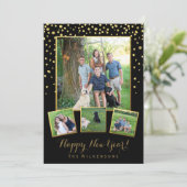 De gelukkige Collage van de Foto van de Confettien Feestdagenkaart (Staand voorkant)