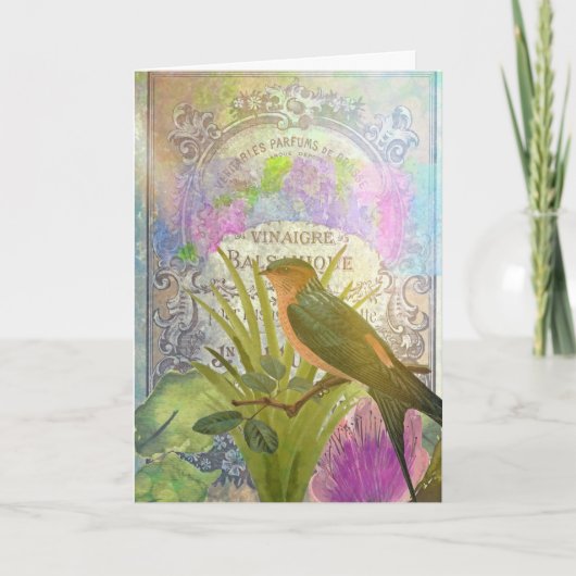 De gelukkige Collage van de Vogel van de Kaart (Voorkant)