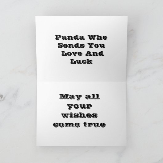 De gelukkige Dag van de Vader ` s van de Panda Kaart (Binnen)