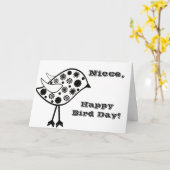 De gelukkige Dag van de Vogel foer een nicht, Kaart (Gele Bloem)