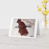 De gelukkige Dag van de Vogel Kaart (Gele Bloem)