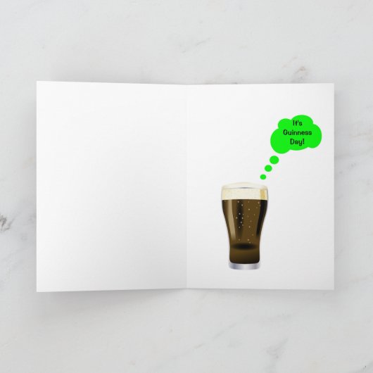 De gelukkige dag van Guiness! Kaart (Binnen)
