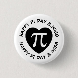 De gelukkige Dag van Pi Ronde Button 3,2 Cm