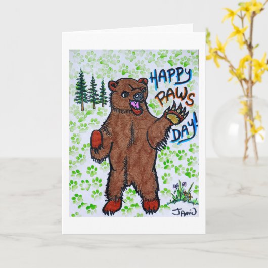 De gelukkige Dag van Poten Kaart (Gele Bloem)