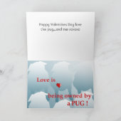 De gelukkige Dag van Valentijn van Pug en me xo Feestdagen Kaart (Binnen)