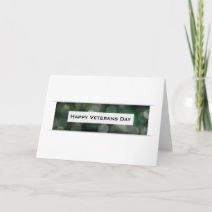 De gelukkige Dag van Veteranen (bokeh) Bedankkaart